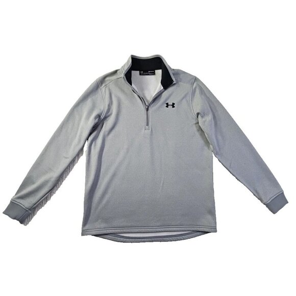 Under Armour Coldgear Loose Men's Size M 1/4 Zip Pullover Grey Activewear EUC LN - Picture 1 of 13